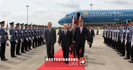 ທ່ານເລຂາທິການໃຫຍ່ ຫງວຽນຟຸ໋ຈ້ອງ ຢ້ຽມຢາມລາຊະອານາຈັກໄທ ຢ່າງເປັນທາງການ